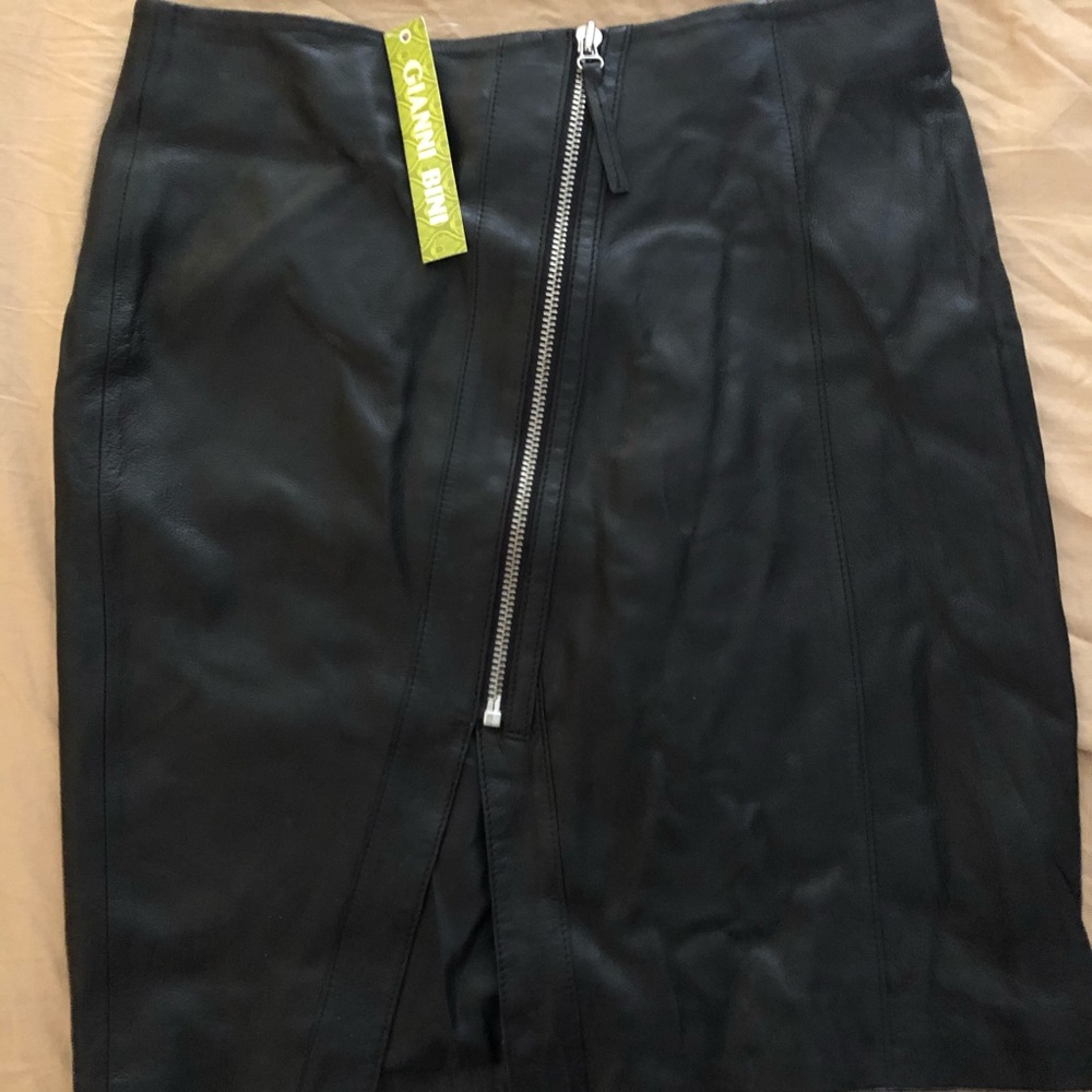 Gianni Bini Genuine Leather mini skirt